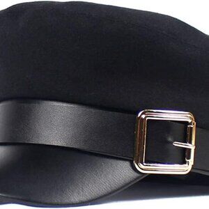 Women Fiddler Cap Vintage British Flat Top Fisherman Hat Newsboy Hat Visor Beret